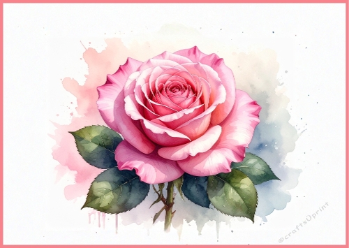 A Beautiful Rose A4 Landscape.