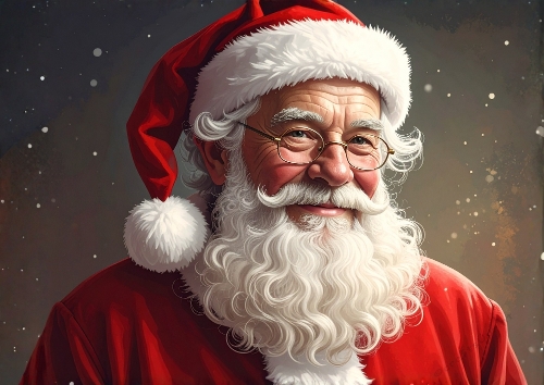 Beautiful Santa A4 Landscape.