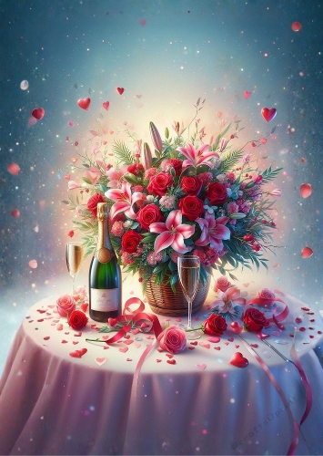 Beautiful Valentines/Anniversary Bouquet A4 Portrait 