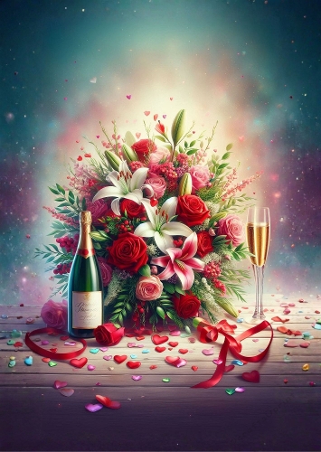 Beautiful Valentines/Anniversary Bouquet A4 Portrait 