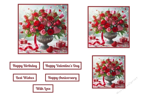 Beautiful Valentines/Anniversary/Birthday Bouquet Toppers.