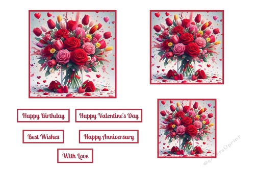Beautiful Valentines/Anniversary/Birthday Bouquet Toppers.