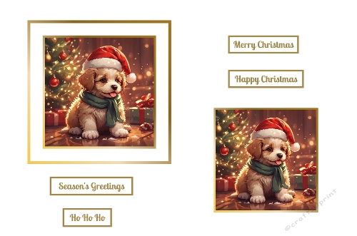 Beautiful Christmas  Puppy Theme Toppers.