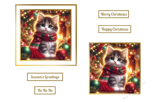 Beautiful Christmas Kitten Toppers.