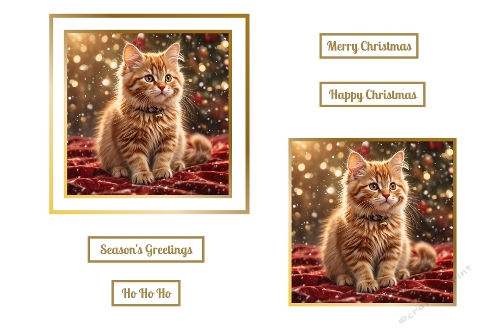 Beautiful Christmas Kitten Toppers.