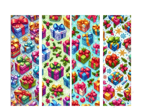 4 x 2 x 7 Christmas Gifts Book Marks 