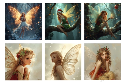 6 x 5 X 5 Christmas Fairy Toppers 
