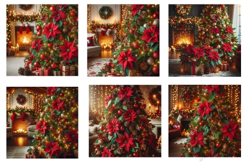 6 x 5 X 5 Beautiful Christmas Tree Toppers 
