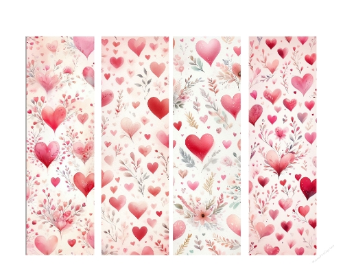 4 x 2 x 7 Love Hearts Book Marks 
