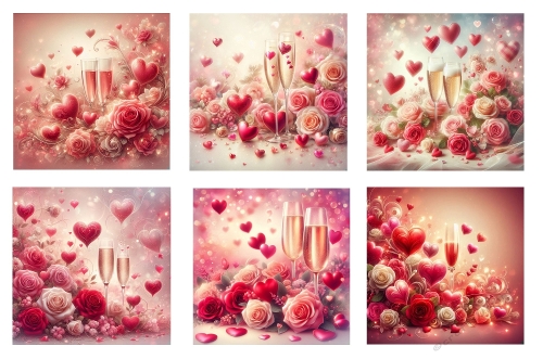 6 X 5 X 5 Beautiful Valentines/Anniversary Toppers.