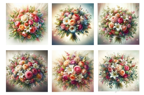 6 x 5 X 5 Beautiful Bouquet Toppers.