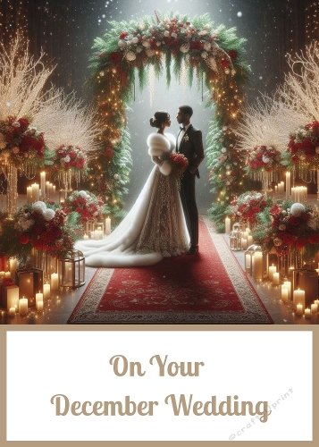 5 x 7 December Wedding Card Front 