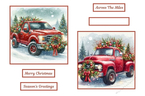 2 X 7 X 7 Christmas Pick Up Truck Toppers