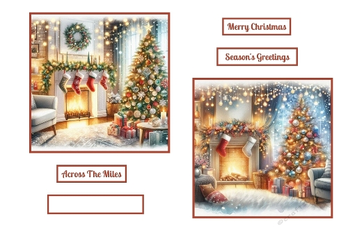2 X 7 X 7  A Modern Christmas Theme Toppers.