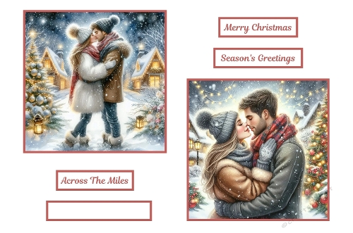 2 X 7 X 7 Romantic Christmas Couple Theme.
