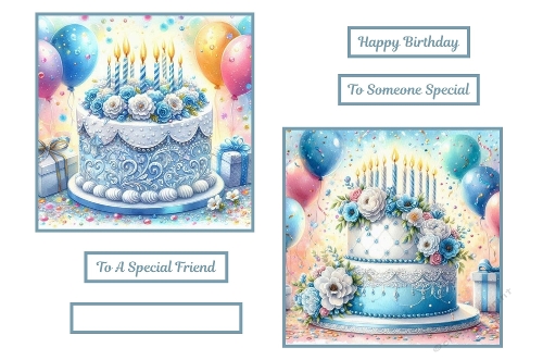 2 X 7 X 7 Birthday Theme Toppers.