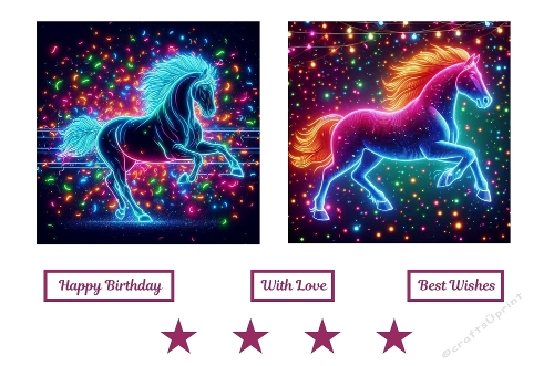 2 X 7 X 7 Neon Horse Toppers.