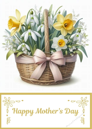 5 X 7 Mothers Day Floal Theme Card Front.