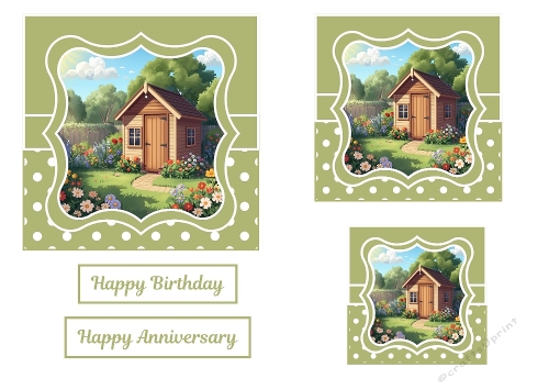 3 X Garden Shed Toppers.