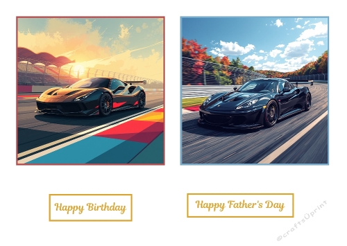 2 X  Black Sports Car Toppers. 