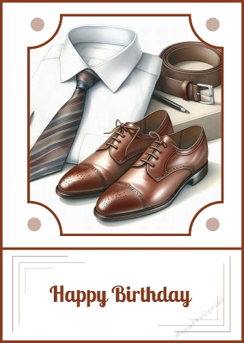 Mens Clothes Birthday 5 X 7 Card Front.
