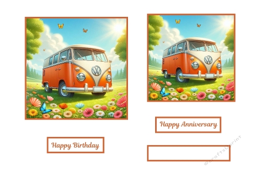 A Lovely Cute Orange VW Motorhome.