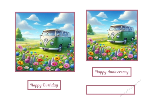 A Lovely Cute Green VW Motorhome.