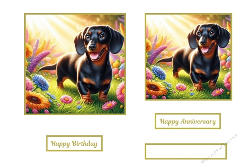 A Lovely Cute Dachshund.