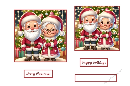 Cute Mr And Mrs Claus Toppers.
