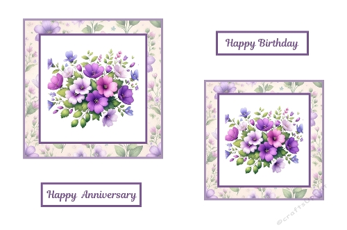 Beautiful Purple Flowers Toppers.