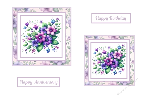 Beautiful Purple Flowers Toppers.
