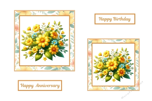 Beautiful Yellow Flowers Toppers.