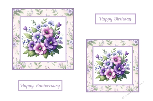 Beautiful Purple Flowers Toppers.