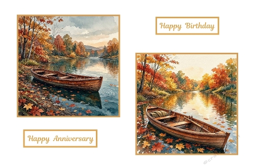 2 X Beautiful Autumn Boat Toppers.