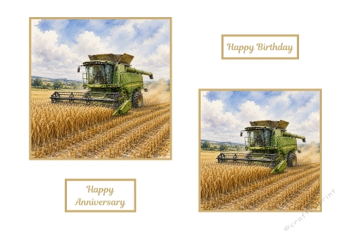 Harvesting Crops In A Field Toppers.