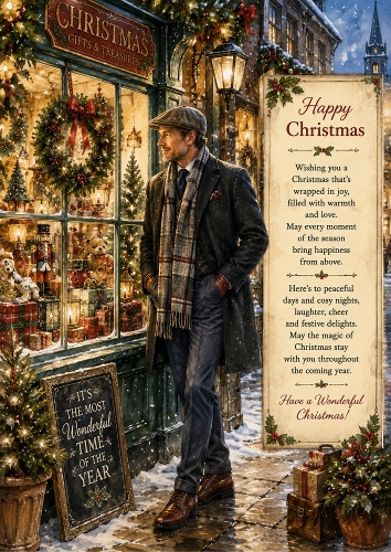 The Christmas Gentleman Theme. A4 Portrait Topper.