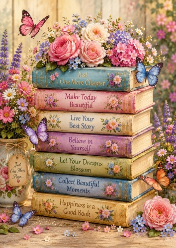 Stories In Bloom A4 Portrait Topper.