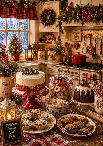 The Christmas Kitchen A4 Portrait Topper.