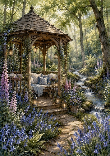 The Lakeside Gazebo A4 Portrait Topper.