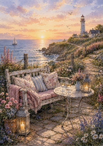 The Seaside Love Seat A4 Portrait Topper.