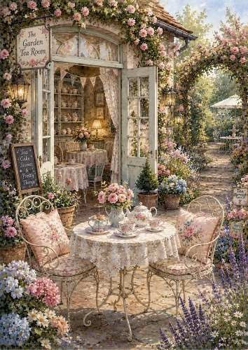 The Garden Tea Room A4 Portrait Topper.