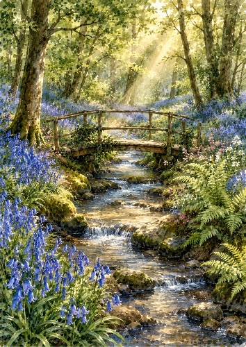 The Woodland Stream A4 Portrait Topper.