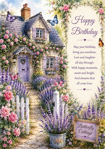 Butterfly Cottage A4 Portrait Topper