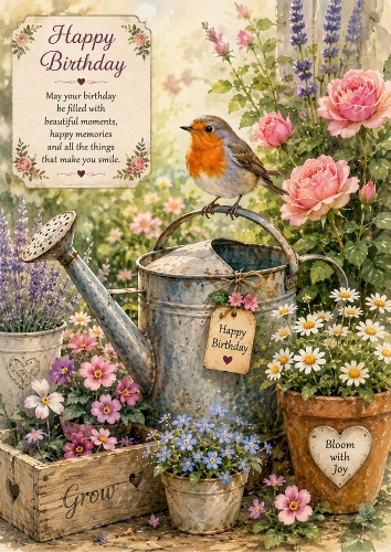 The Robins Garden A4 Portrait Topper