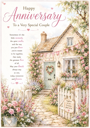 The Little Love Cottage Anniversary A4 Portrait Topper