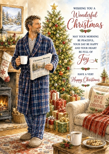 The Christmas Morning Dad A4 Portrait Christmas Topper