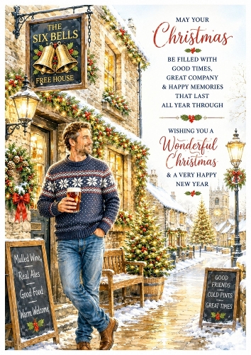 The Christmas Pub Gent A4 Portrait Christmas Topper
