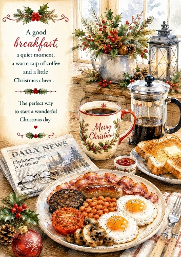 The Christmas Breakfast A4 Portrait Christmas Topper