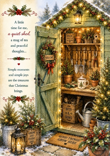 The Christmas Shed A4 Portrait Christmas Topper
