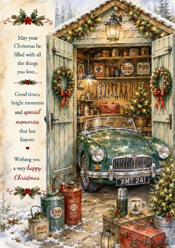 Christmas At The Garage A4 Portrait Christmas Topper